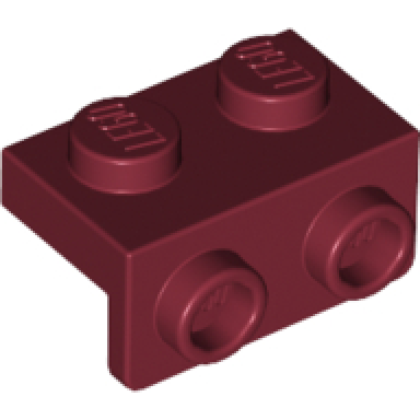 dark red bracket 1 x 2 - 1 x 2