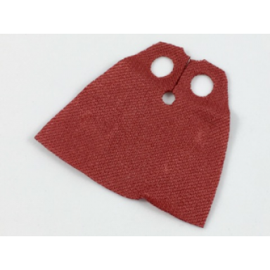dark red minifigure cape cloth short - shiny spongy stretchable fabric - height 3.7 cm