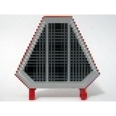 dark red flag 5 x 6 hexagonal with sw black grille pattern sticker - sets 7256 7283 7661