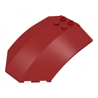 dark red windscreen 8 x 6 x 2 curved sloped sides