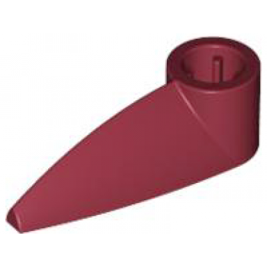 dark red bionicle 1 x 3 tooth with axle hole bohrok eye