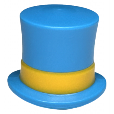 minifigure headgear hat top hat large with molded bright light orange band pattern