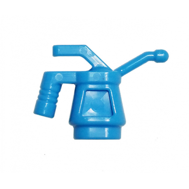 dark azure minifigure utensil tool oil can - ribbed handle