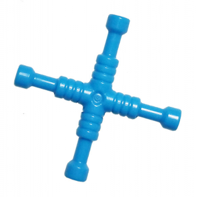 dark azure minifigure utensil tool 4-way lug wrench