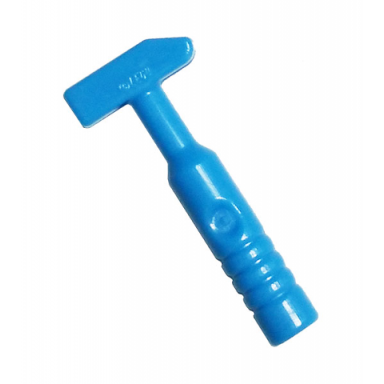 dark azure minifigure utensil tool cross pein hammer - 3-rib handle