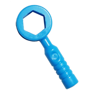 dark azure minifigure utensil tool box wrench - 3-rib handle