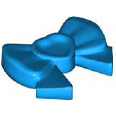 dark azure friends accessories hair decoration bow with heart long ribbon and small pin