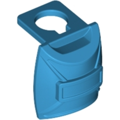 dark azure minifigure backpack thin parachute container