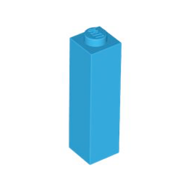 dark azure brick 1 x 1 x 3