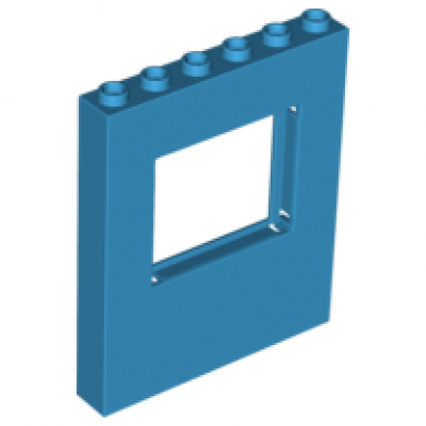 dark azure panel 1 x 6 x 6 with window