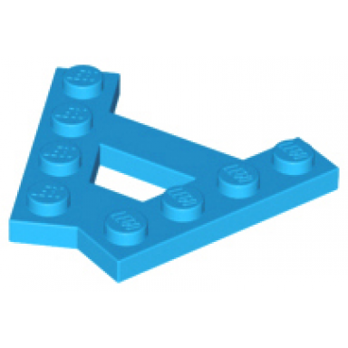 dark azure wedge plate a-shape with 2 rows of 4 studs