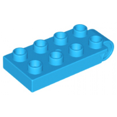dark azure duplo plate 2 x 4 with hinge