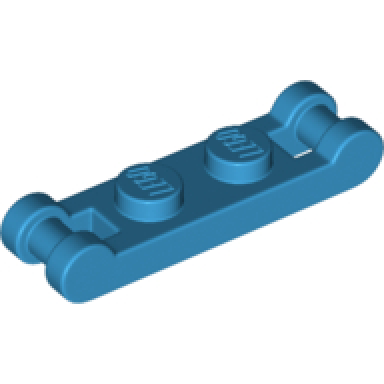 dark azure plate modified 1 x 2 with bar handles on ends