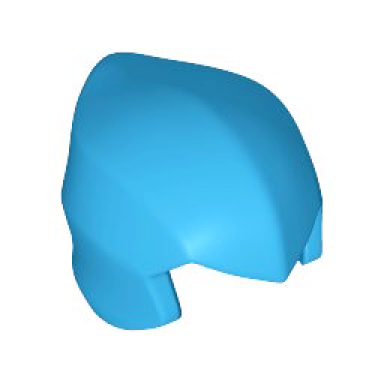 dark azure minifigure headgear ninjago wrap hood smooth