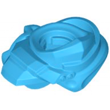 dark azure minifigure armor shoulder pad and wrap with scabbard for 2 katanas