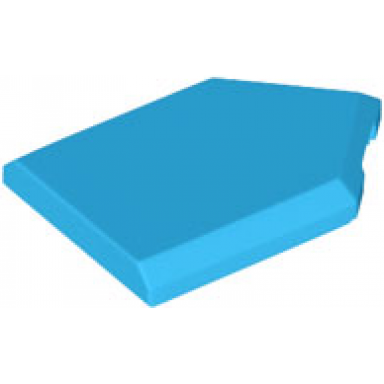 dark azure tile modified 2 x 3 pentagonal