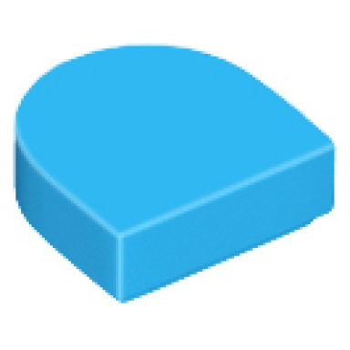 dark azure tile round 1 x 1 half circle extended