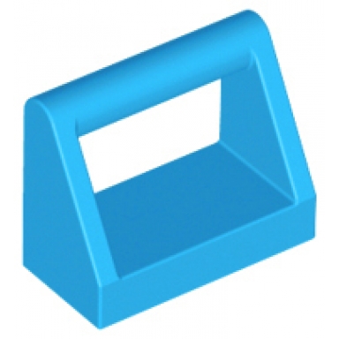 dark azure tile modified 1 x 2 with bar handle