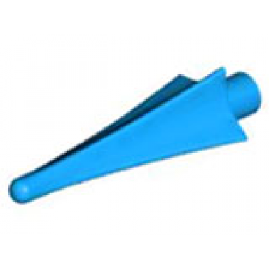 dark azure minifigure weapon spear tip with fins