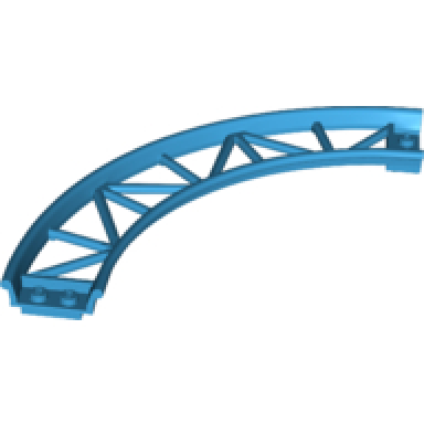 dark azure train track roller coaster curve 90 degrees