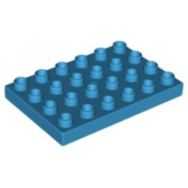 dark azure duplo plate 4 x 6