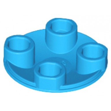 dark azure plate round 2 x 2 with rounded bottom boat stud