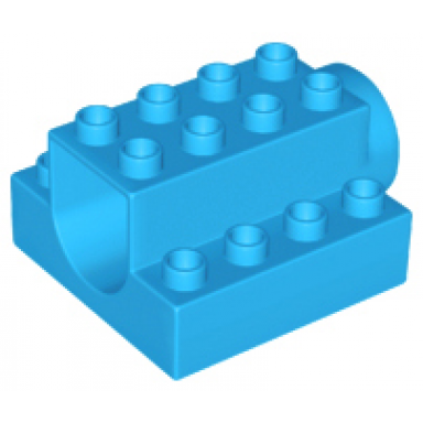 dark azure duplo brick 4 x 4 x 2 with large rotor mounting ferris wheel