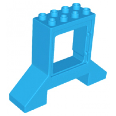 dark azure duplo door window frame 2 x 8 x 5 with wide sloped base