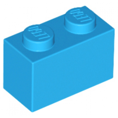 dark azure brick 1 x 2