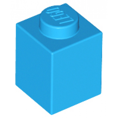 dark azure brick 1 x 1