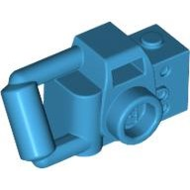 dark azure minifigure utensil camera handheld style with extended bar handle
