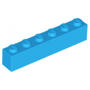 dark azure brick 1 x 6