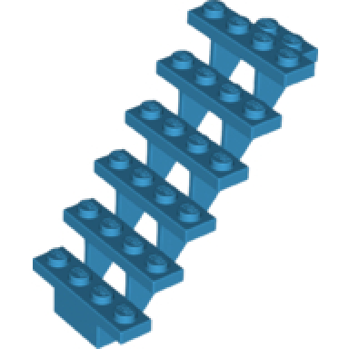 dark azure stairs 7 x 4 x 6 straight open
