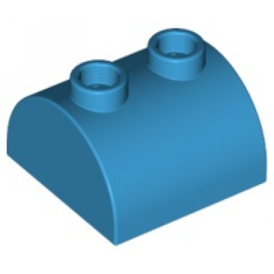 dark azure slope curved 2 x 2 double with 2 hollow studs