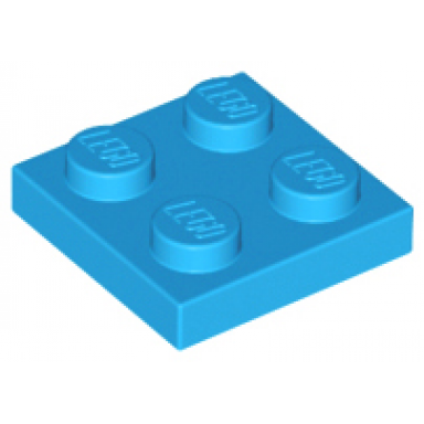 dark azure plate 2 x 2