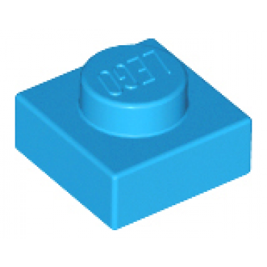 dark azure plate 1 x 1