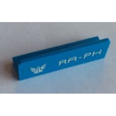 dark azure panel 1 x 4 x 1 with galaxy squad logo and ra-ph pattern model left side sticker - set 70703