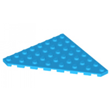 dark azure wedge plate 8 x 8 cut corner