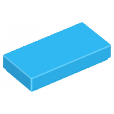 dark azure tile 1 x 2