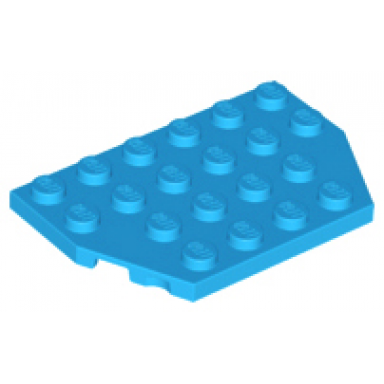 dark azure wedge plate 4 x 6 cut corners
