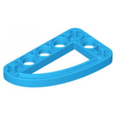 dark azure technic liftarm modified l-shape quarter ellipse thin 3 x 5