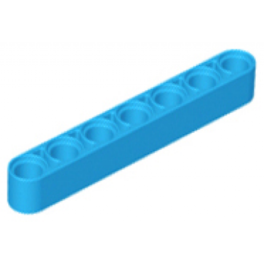 dark azure technic liftarm thick 1 x 7