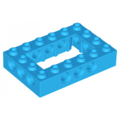 dark azure technic brick 4 x 6 open center