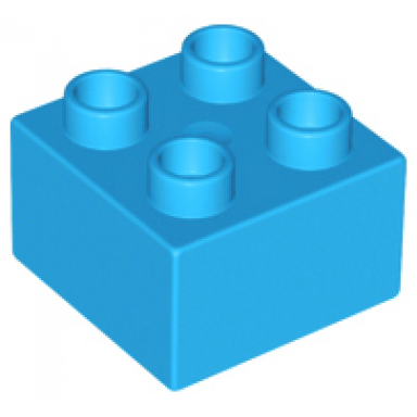 dark azure duplo brick 2 x 2