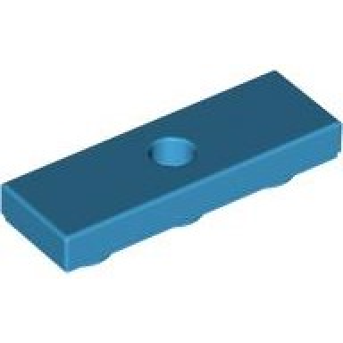dark azure tile modified 1 x 3 inverted with hole