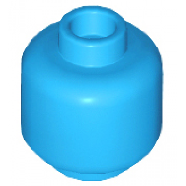 dark azure minifigure head plain