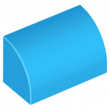 dark azure slope curved 1 x 2