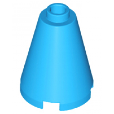 dark azure cone 2 x 2 x 2 - open stud