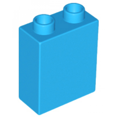 dark azure duplo brick 1 x 2 x 2