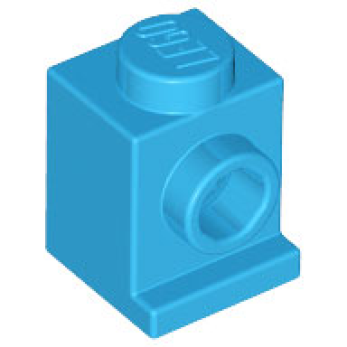 dark azure brick modified 1 x 1 with headlight